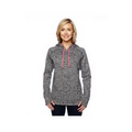 J. America Ladies' Cosmic Contrast Fleece Hoodie